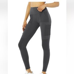 Alo High-Waist Cargo Leggings Anthracite Grey XXS